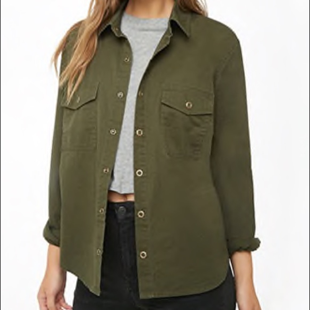 Army green shirt